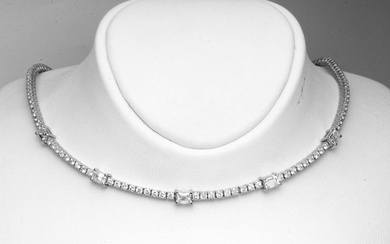 Necklace White gold Diamond (Natural) - Diamond