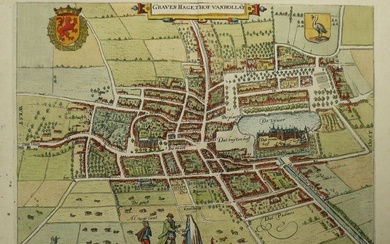 Netherlands, Town plan - The Hague; L. Guicciardini / W. Blaeu - GravenHage, T'Hof van Hollant - 1612