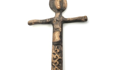 SOLD. Niels Helledie: Crucifix. Unsigned. A bronze relief for wall mounting. H. 24 cm. – Bruun Rasmussen Auctioneers of Fine Art