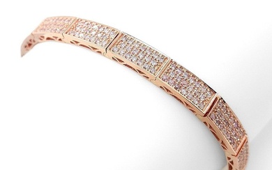 No Reserve Price - 2.88 Carat Pink Diamonds Bracelet - Rose gold