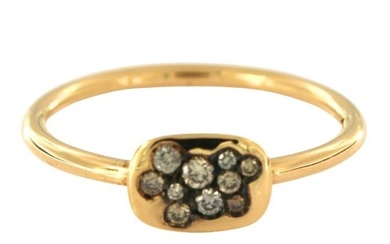No Reserve Price - Ring - 18 kt. Yellow gold Diamond