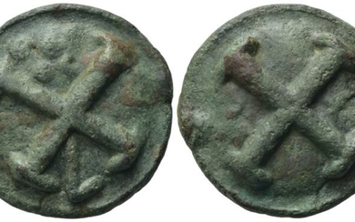 Northern Apulia, Luceria, c. 220 BC. Cast Æ Quincunx (33mm,...