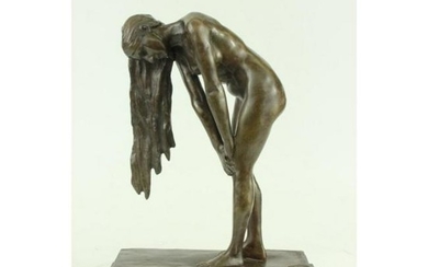 Nude Bather Bronze Sculpture