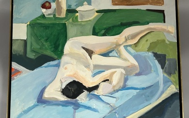 Oil on Canvas Nude Woman Portrait