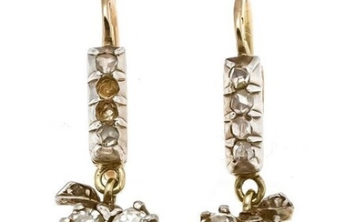 Old-cut diamond earrings GG/W