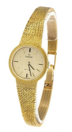 Omega de Ville ladies' watch 750/000 GG, ref. 7255, manual winding cal. 620 running, with pressed