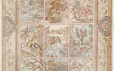 Original Fine China Hereke Carpet Pure Silk on Silk New Carpet - Carpet - 126 cm - 77 cm