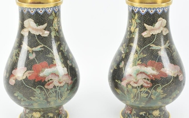 Pair of cloisonne vases. China. Republican period