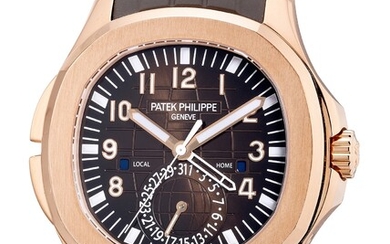 Patek Philippe, Ref. 5164R-001 A fine and rare pink gold dual time wristwatch with center seconds, date, day and night indication, Certificate of Origin and presentation box