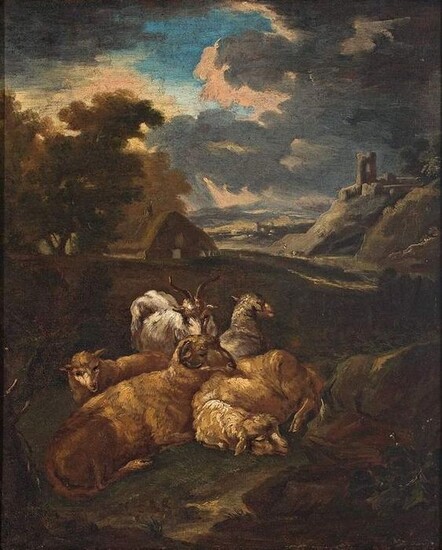 Pieter Muller detto Il Cavalier Tempesta (1637-1701) (Attrib.) - Ovini ed armenti