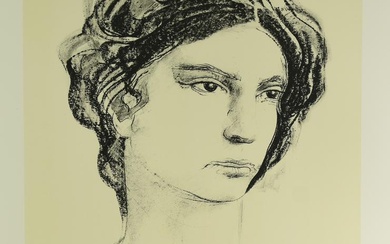 Pietro Annigoni RITRATTO FEMMINILE litografia su carta, cm 70x50; es. P.A....