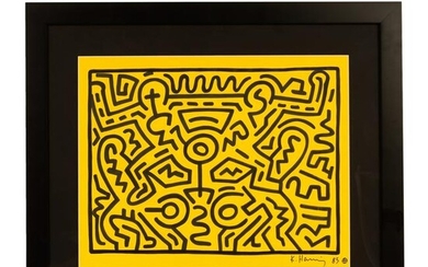 Pop Modern NY Graffiti Painting after Keith Haring