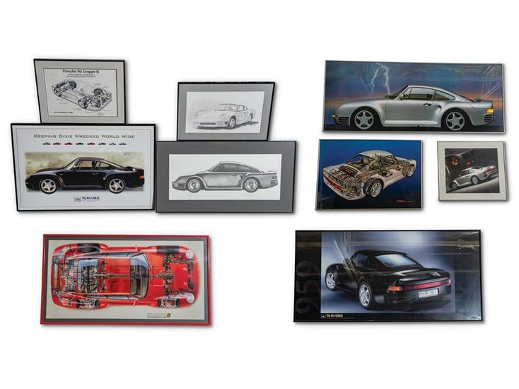 Porsche 959 Framed Posters, Print, and Drawing