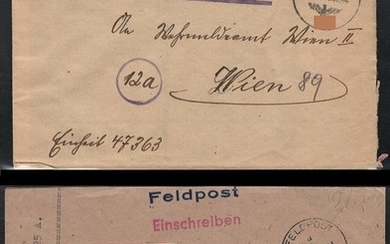 Poststück - D. Reco - Feldpost aus Norwegen nach St. Pölten bzw. Wien