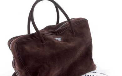 Prada, a brown buckskin bag