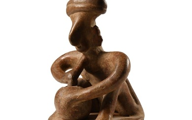 Pre Columbian Nayarit Terracotta Pottery Figure