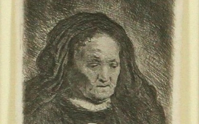 REMBRANDT ETCHING ON PAPER, 1631
