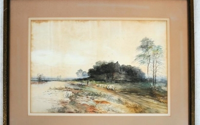 R.G. WELSH: Landscape - Watercolor