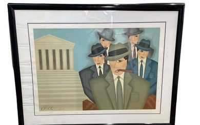 ROBIN MORRIS 'TRAVESTY OF JUSTICE' LITHOGRAPH 62/200, Lawyers, Court, Law, Legal DESCRIPTION