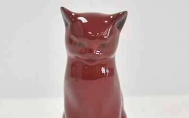ROYAL DOULTON RED FLAMBE # 9 SEATED CAT