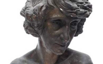 Randolph Wardell Johnston (1904-1992) - Bust, Sculpture, Female portrait - 42 cm (1) - Plaster - 1927