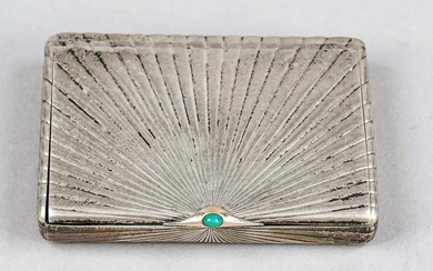 Rectangular case, hallmarked Russia, around 1900, silver 84 zolotniki (875/000), flat form, wall