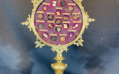 Reliquary (1) - Baroque - Bronze (gilt), Glass - 19th century