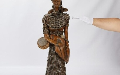 Rey Paz Contreras "Mandaya Woman" Sculpture
