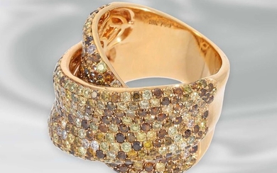 Ring: tasteful and decoratively designed, modern Italian designer...