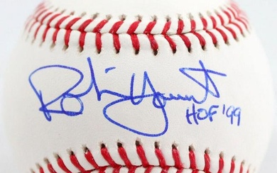 Robin Yount Autographed Rawlings OML Baseball w/ HOF 99-Beckett W Hologram