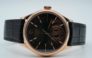 Rolex Cellini Dual Time 39mm 18K Rose Gold Watch