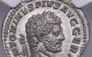 Roman Empire AR Denarius - Caracalla (AD 198-217) - NGC MS