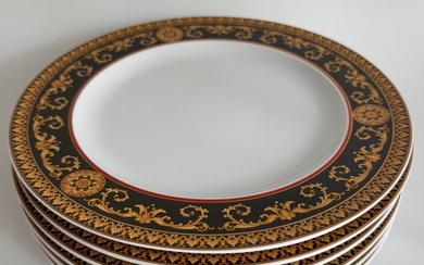 Rosenthal - Versace - Dinner plate (6) - 27 cm MEDUSA rot Set of 6 - Porcelain