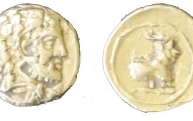 Royaume de Lagide – Ptoélémée XIII (51-47 avant J.C) Tétradrachme A : Tête dadémé à...