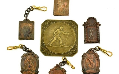 Russian Imperial Period Bronze Sport Badges Jettons.