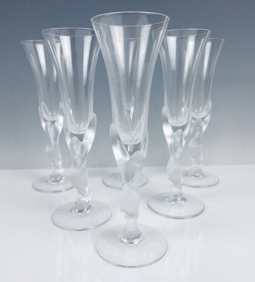 SET OF 6 FABERGE CHAMPAGNE FLUTES