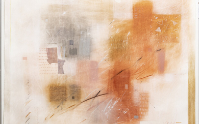SHERRY SCHRUT, B 1927, AMERICAN, B.1928 MIXED MEDIA ON PAPER, H 50" W 55"