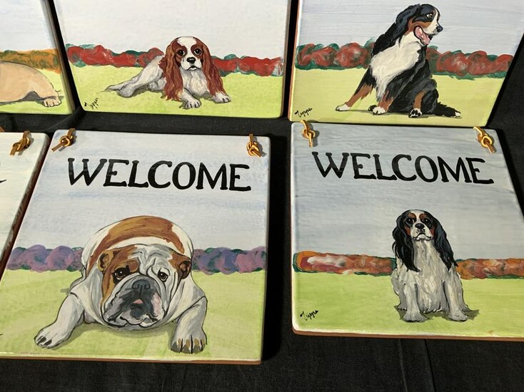 SIGNED ZEPPA Dog Terracotta Welcome Signs