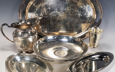 STERLING AND SILVERPLATE SERVING ITEMS