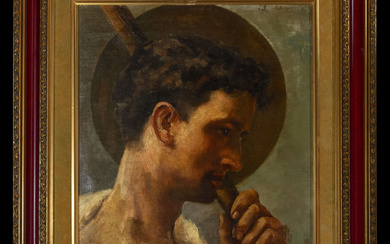 Saint Thomas the Apostle on canvas, Valencian school of Joaquín...