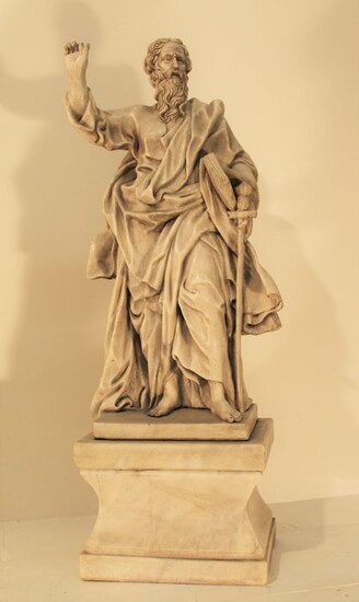 Sculpture, San Paolo - 70 cm (1) - Marble - Mid 20th century