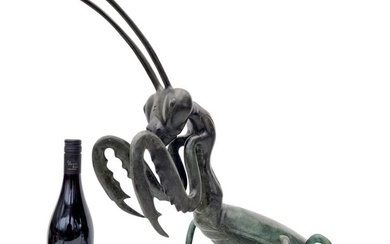 Sculpture, XL - Praying Mantis - XL insect - Bronze