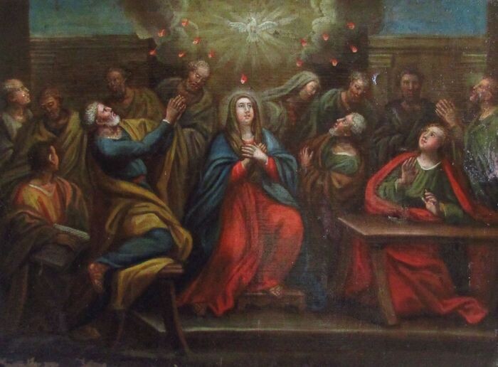 Scuola italiana del XVIII secolo - Vergine con Apostoli
