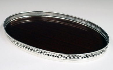 Serving tray with Sterling Rim