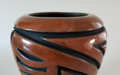 Signed Art Deco Native American Vase