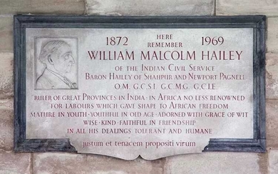 Sir Malcolm Hailey (1872-1969) Governor of the Punjab 1924-1928