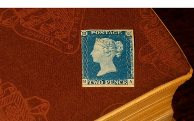 Stamps - GB QV 1840 2d Blue, SG: 5, mounted mint, three marg...
