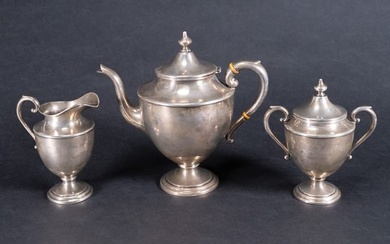 Sterling Silver Tea Set by PS Co Over 1100 Grams