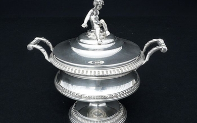Sugar bowl, with Putto (1) - .800 silver - Italy - Mid 20th century