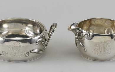 THEODORE B. STARR STERLING SILVER CREAMER AND OPEN